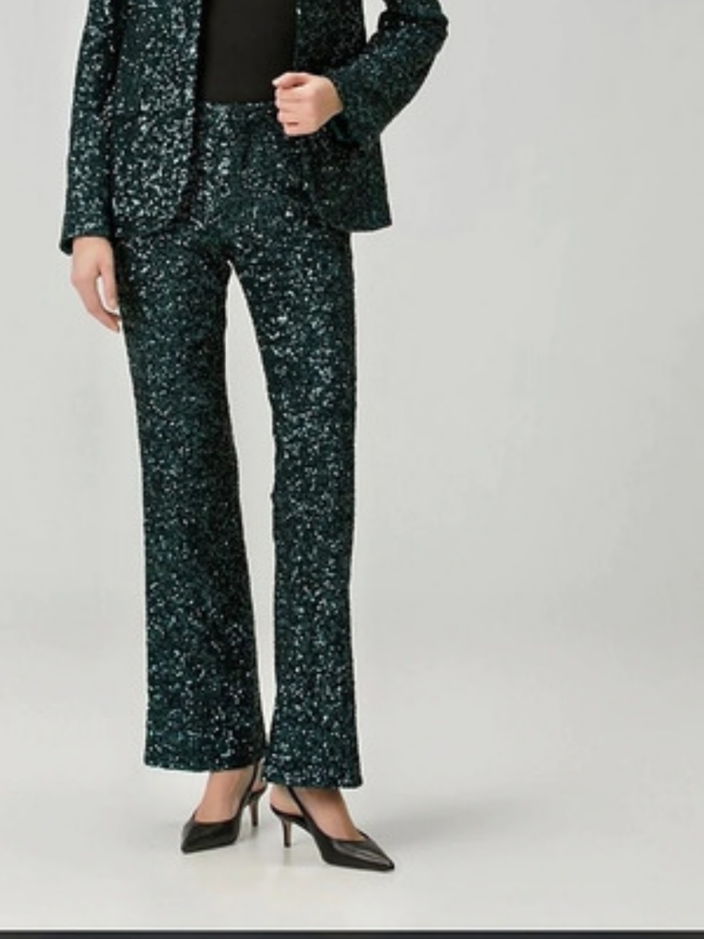 Zadig & Voltaire Pistol Sequin Pants Green Size 34